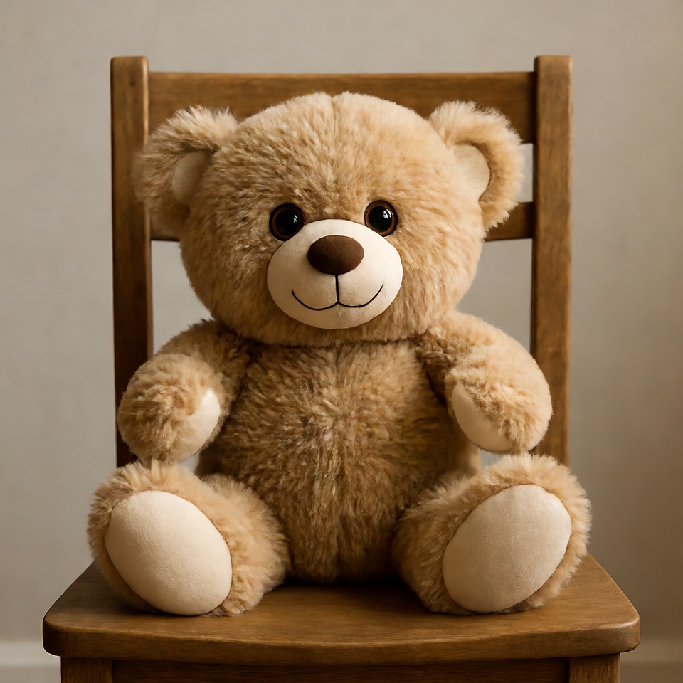 Teddy bear sitting on a chair Teddy bear sitting on a chair