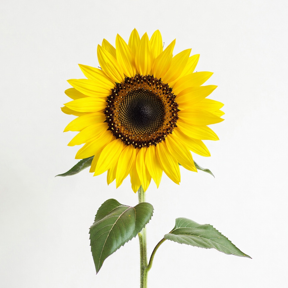 Bright sunflower stands tall indoors Bright sunflower stands tall indoors