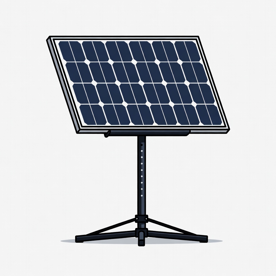 Solar panel on a stand for energy use Solar panel on a stand for energy use