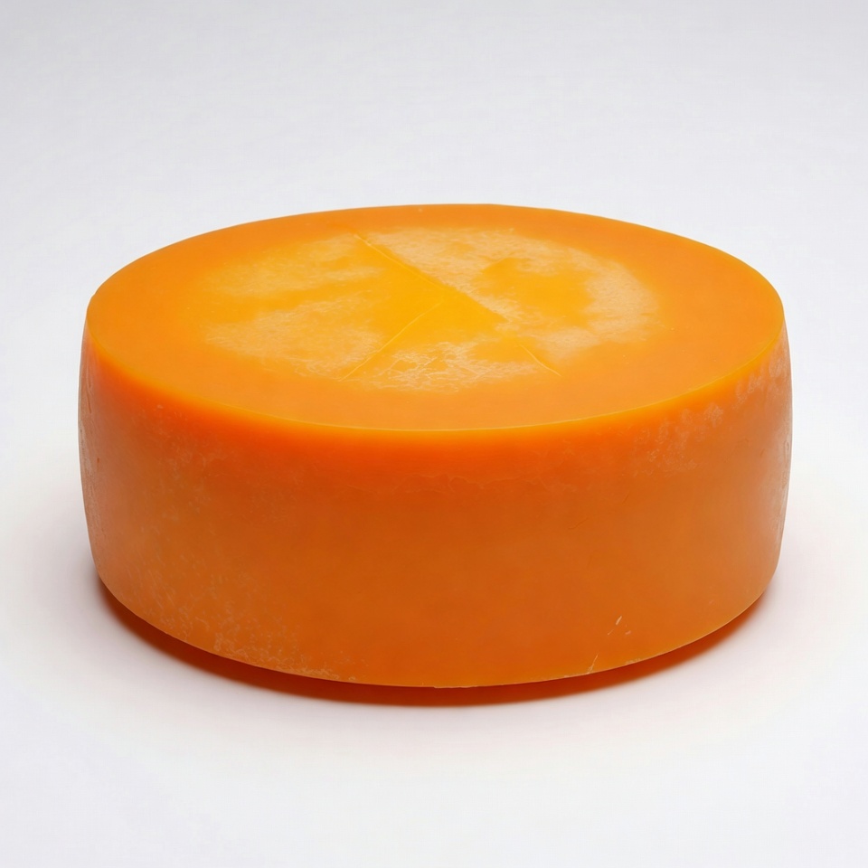Orange cheese on a white background Orange cheese on a white background