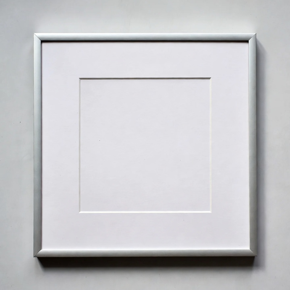 Blank white frame on a wall Blank white frame on a wall