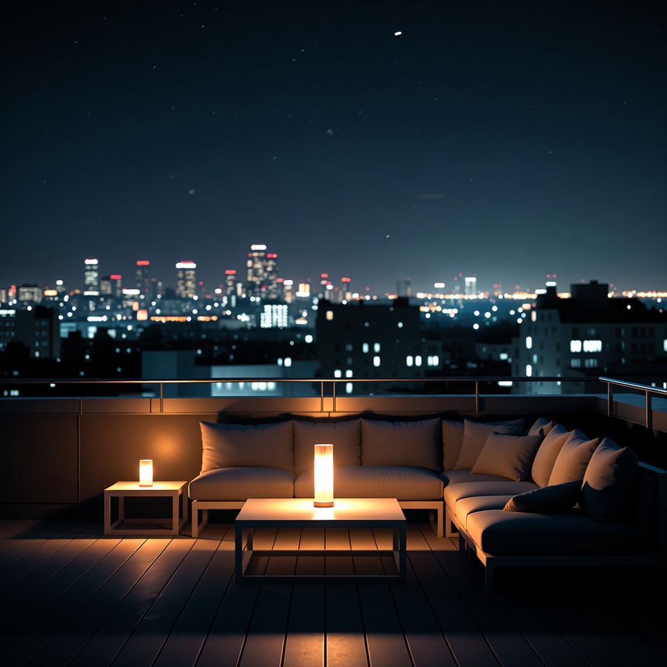 City skyline view at night City skyline view at night