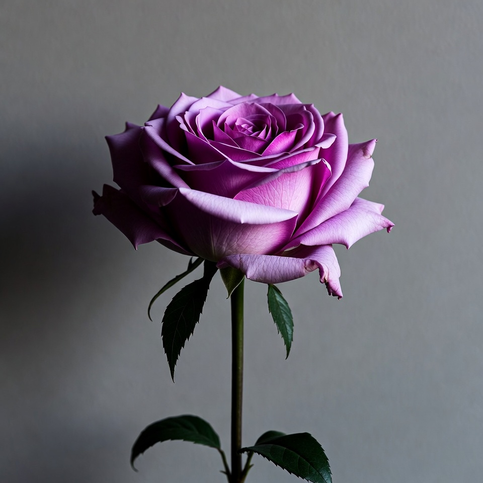 Purple rose on a plain background Purple rose on a plain background