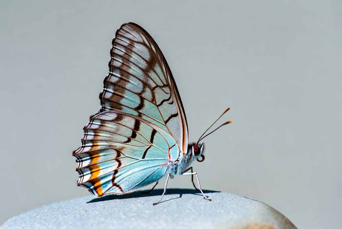 Butterfly on a stone surface Butterfly on a stone surface
