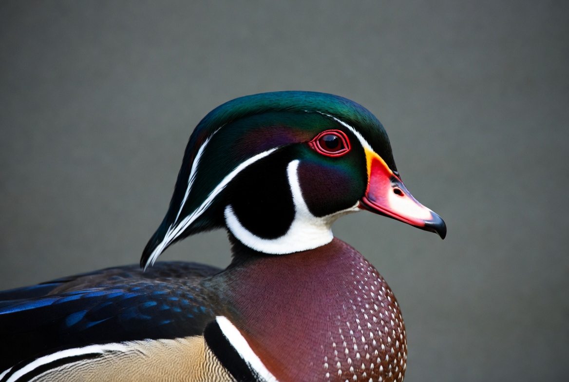 Wood duck close-up in natural setting Wood duck close-up in natural setting