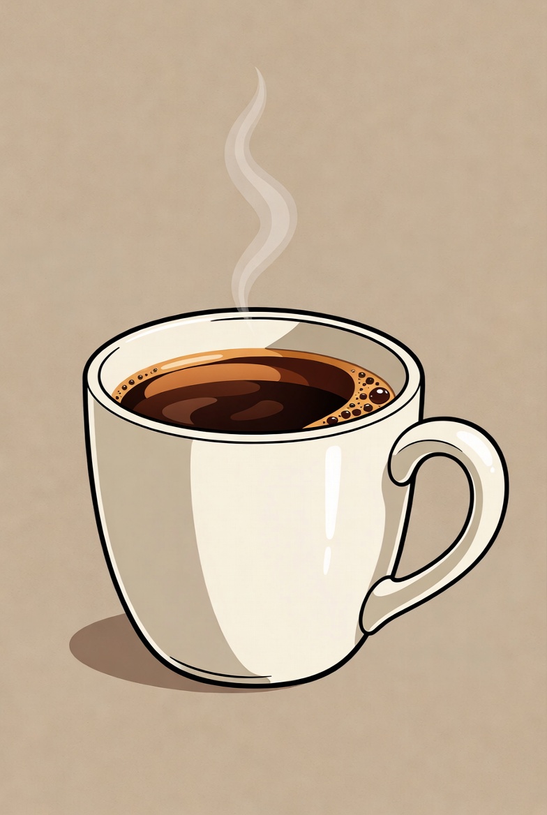 Cup of coffee on a table Cup of coffee on a table