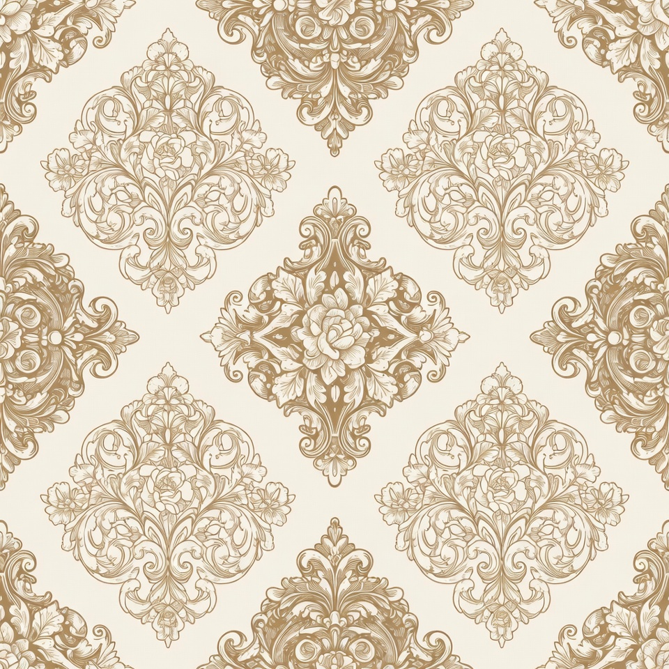 Ornate floral wallpaper design pattern Ornate floral wallpaper design pattern