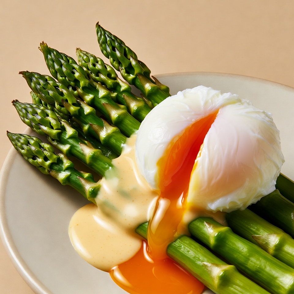 Poached egg and asparagus dish Poached egg and asparagus dish
