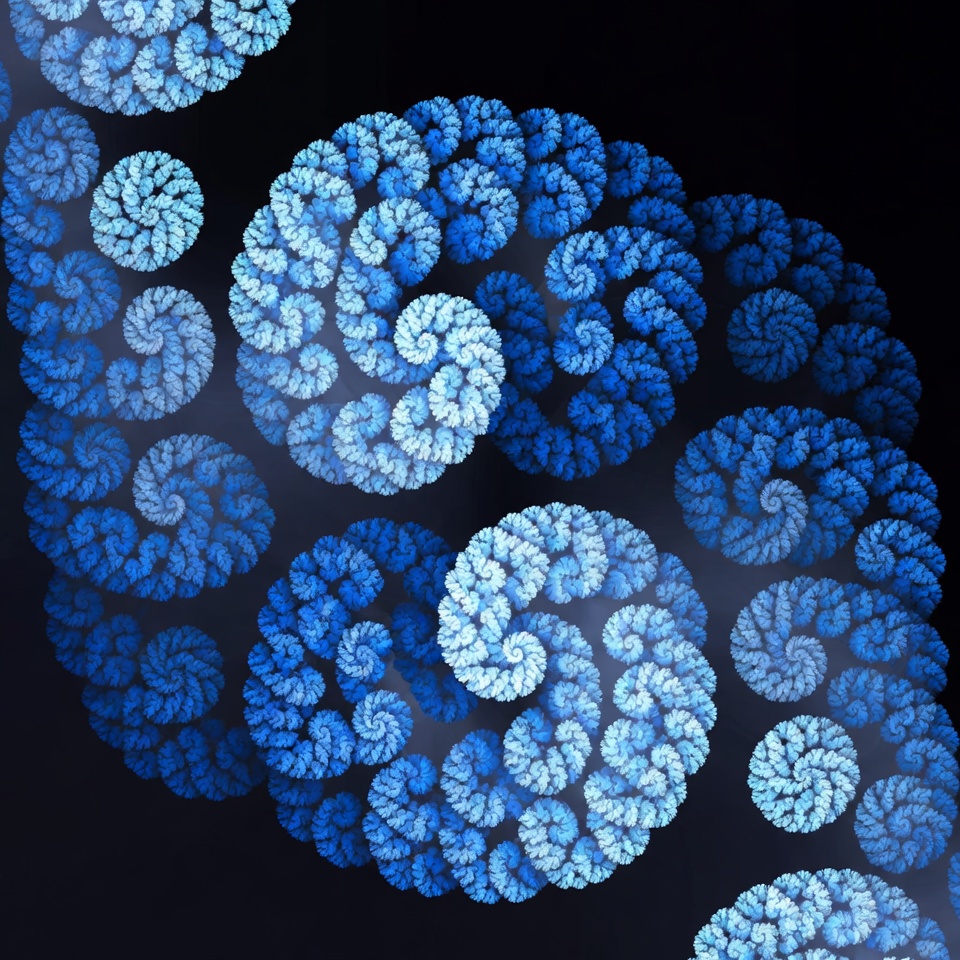 Blue swirling patterns in abstract design Blue swirling patterns in abstract design