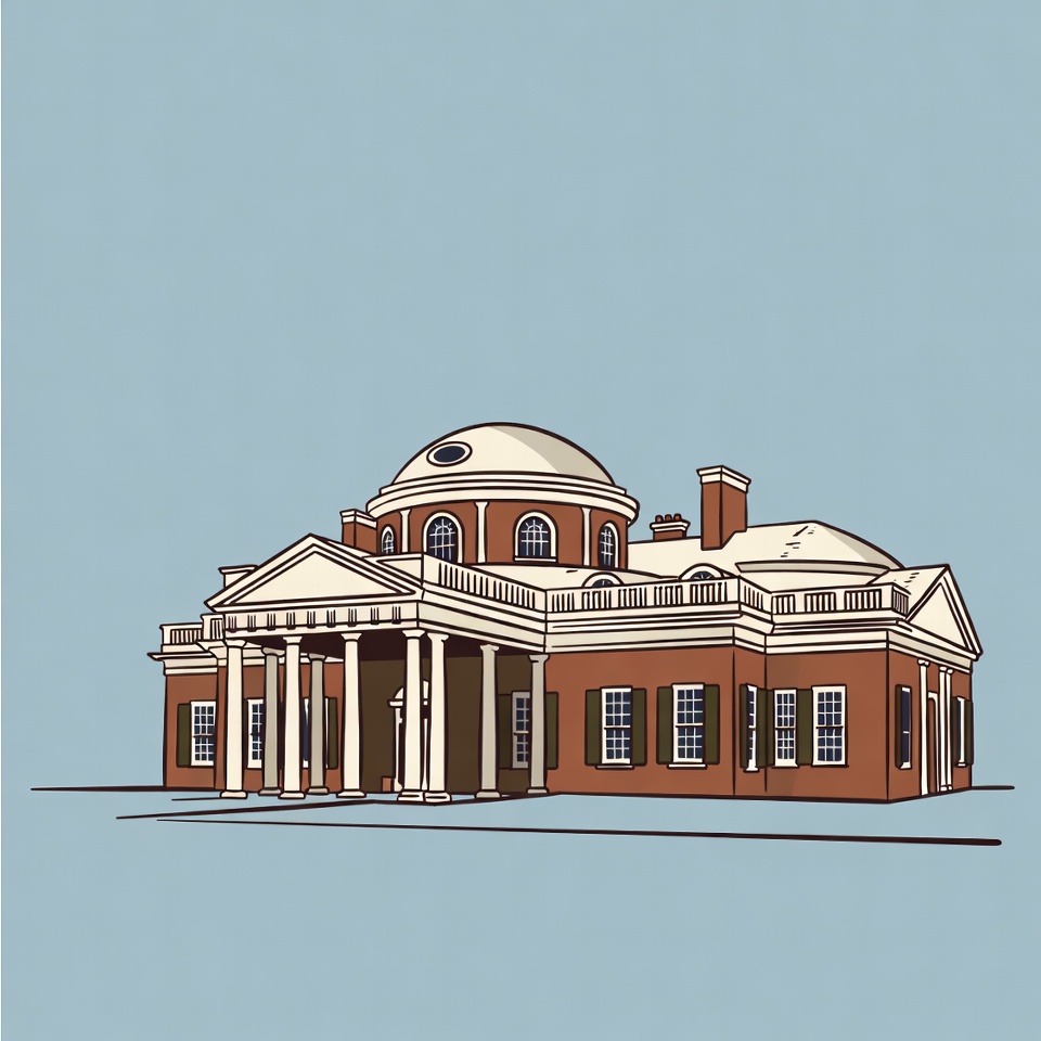 Historic building with dome in a simple style Historic building with dome in a simple style