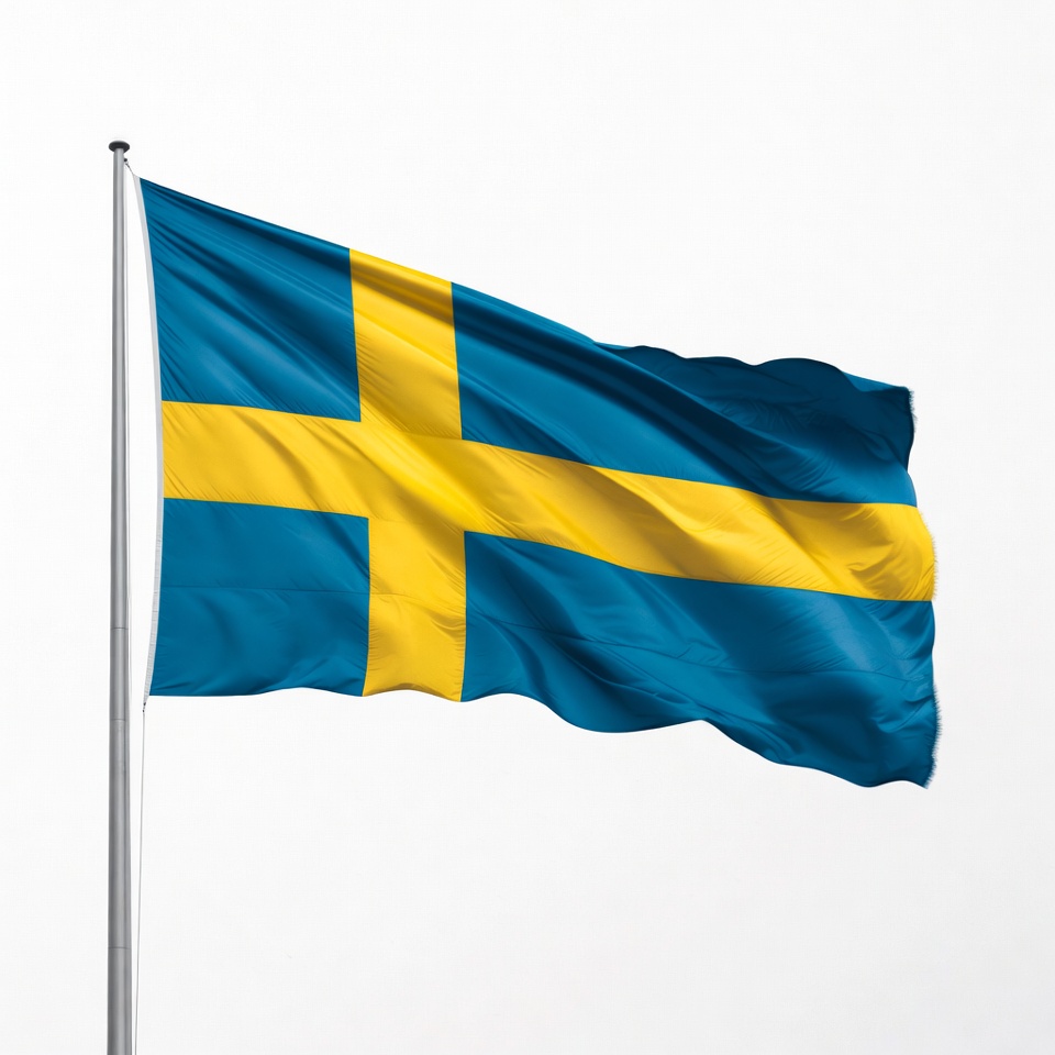 Flag of sweden flying in the wind Flag of sweden flying in the wind