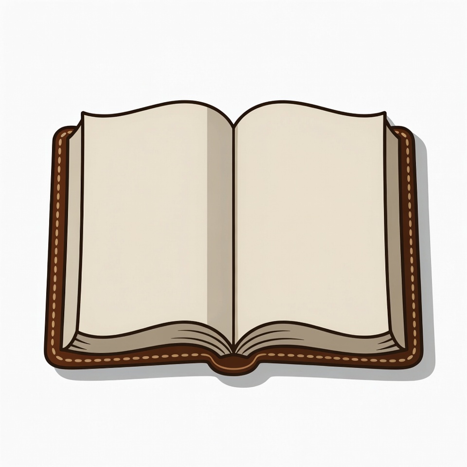 Open book with blank pages Open book with blank pages