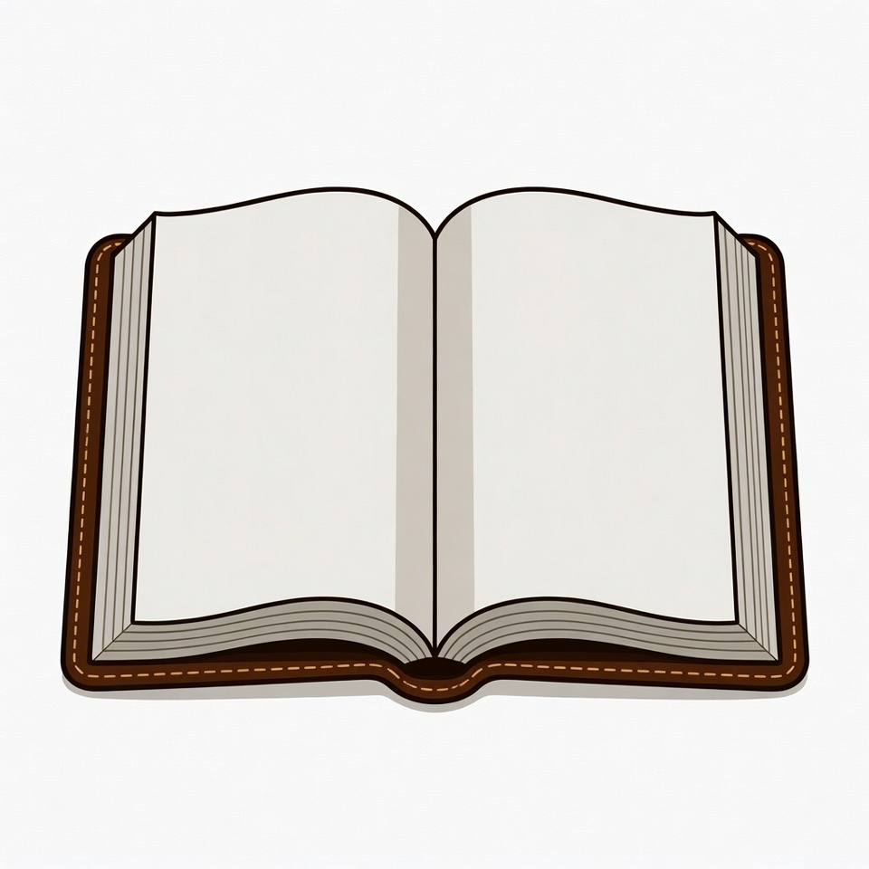 Open book with blank pages Open book with blank pages