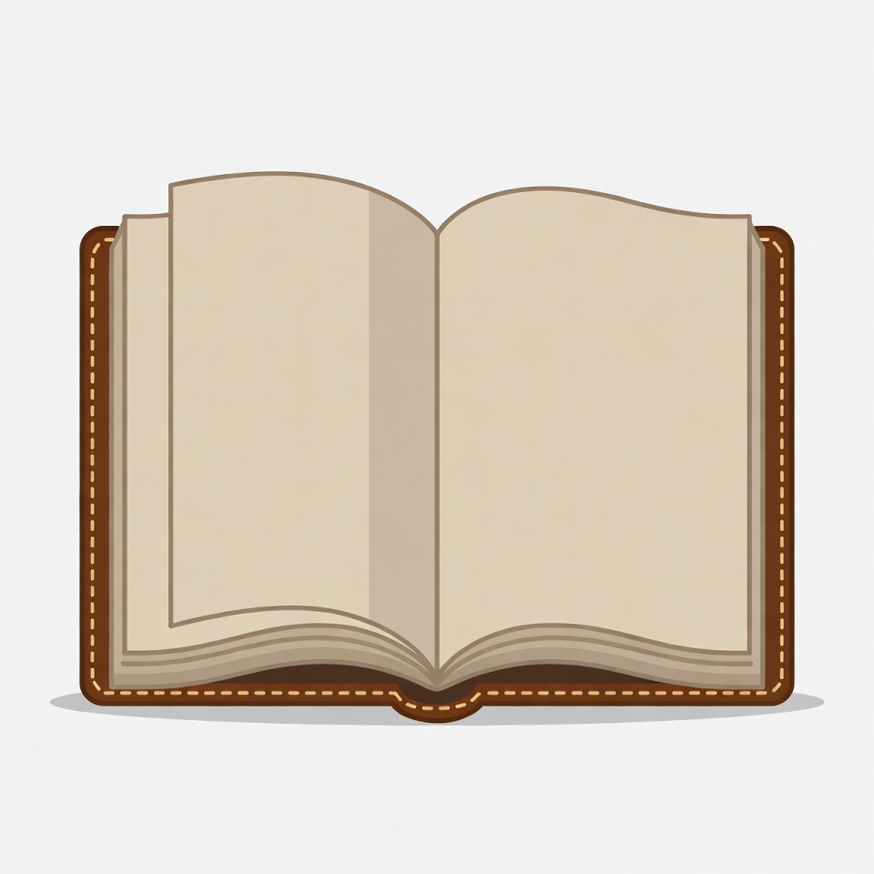 Open book with blank pages Open book with blank pages