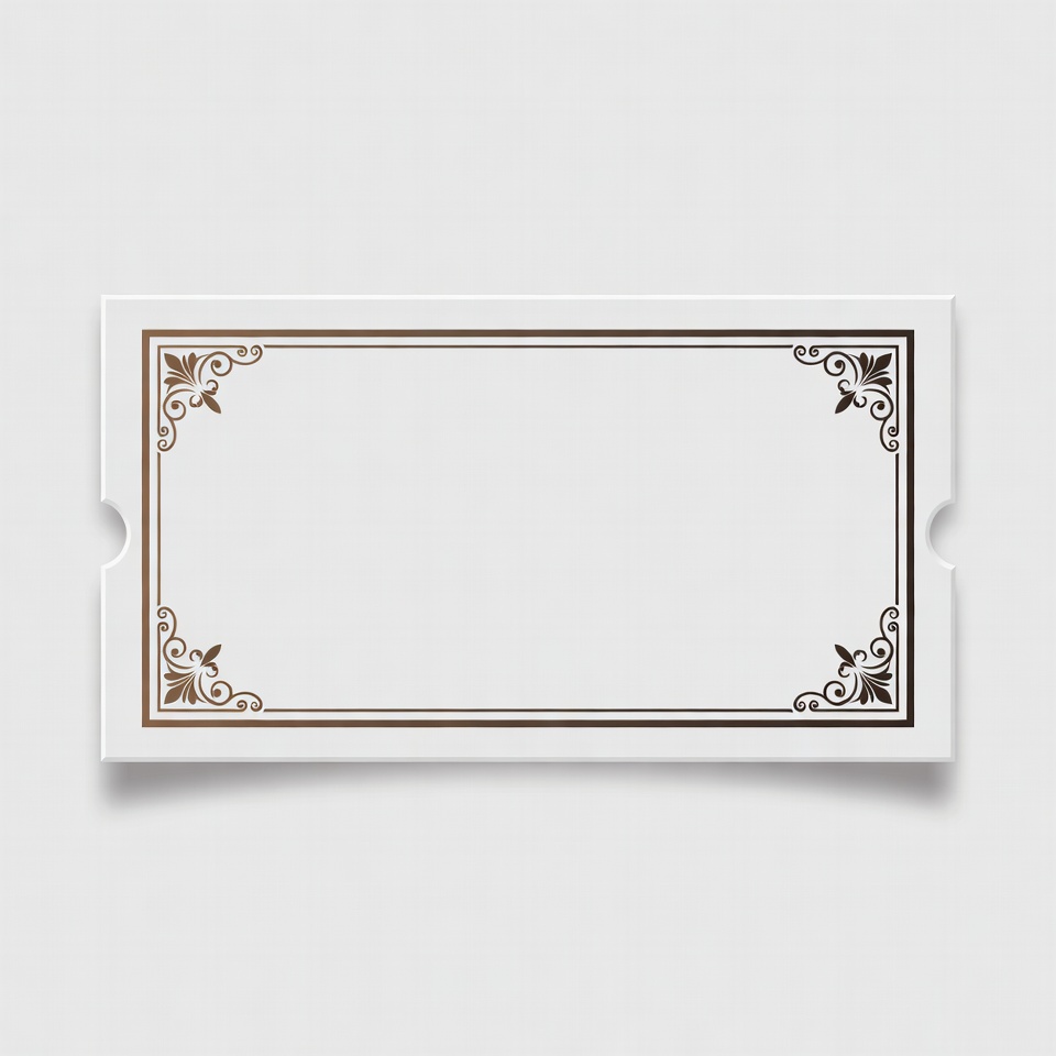 Blank card with decorative border design Blank card with decorative border design