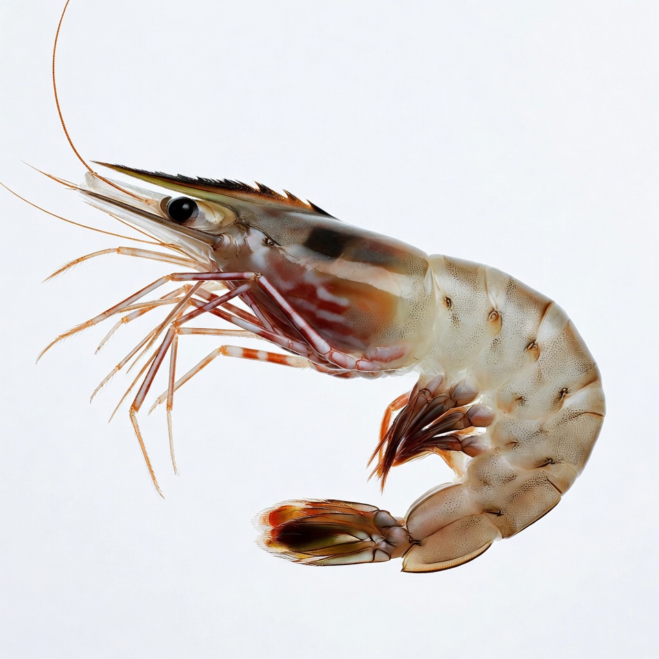 Shrimp swimming in clear water Shrimp swimming in clear water