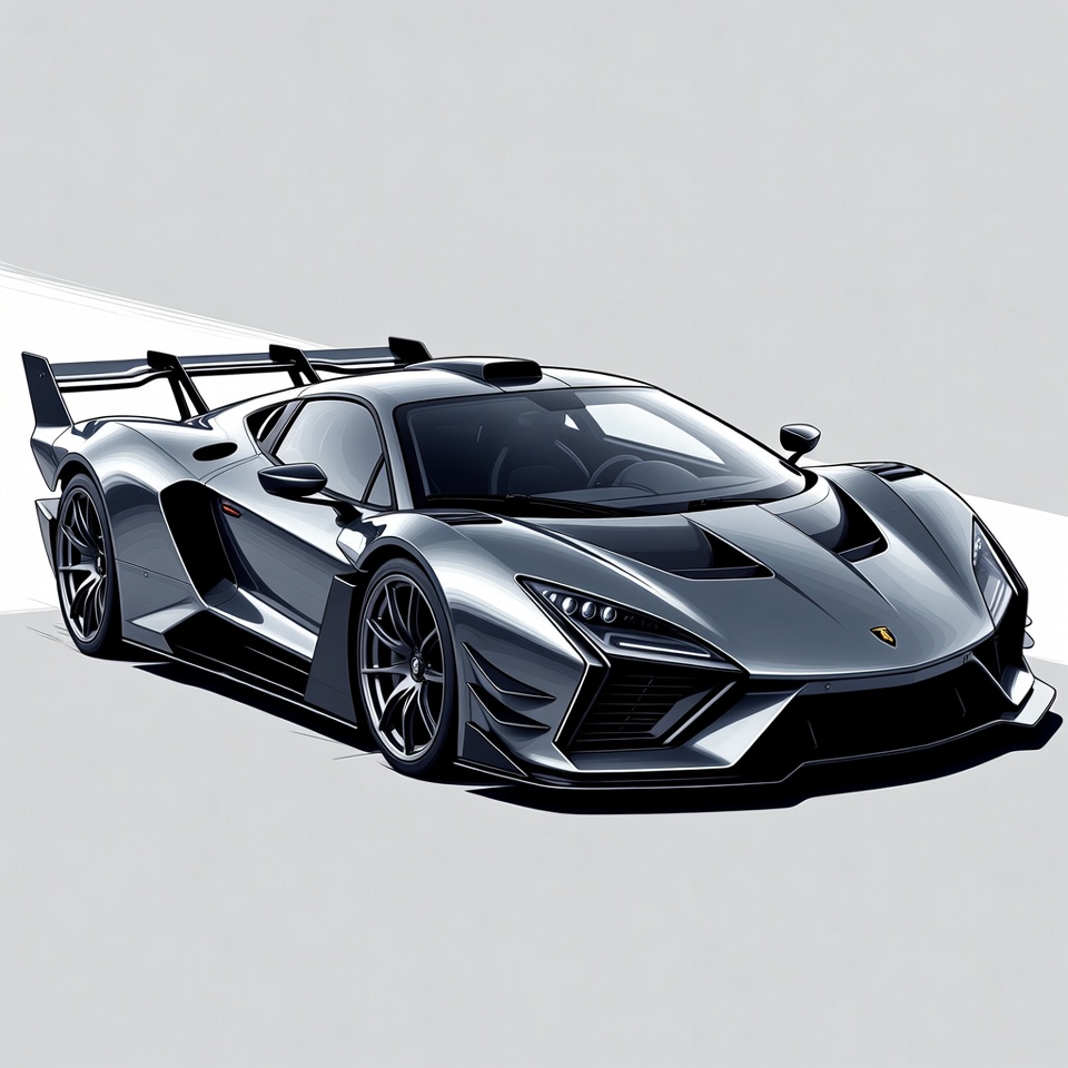 Fast racing car design in black color Fast racing car design in black color