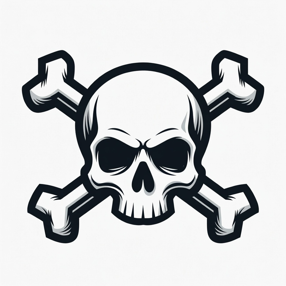 Skull and bones symbol design Skull and bones symbol design
