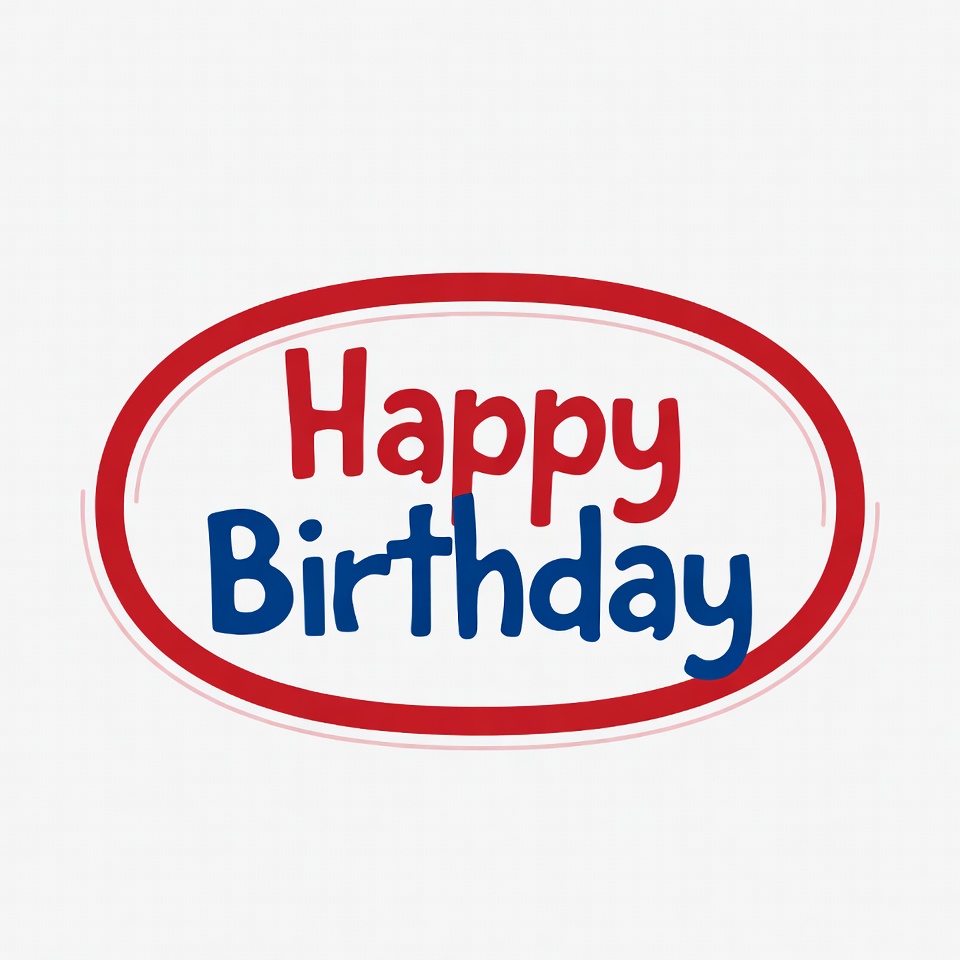 Birthday greeting with colorful letters Birthday greeting with colorful letters