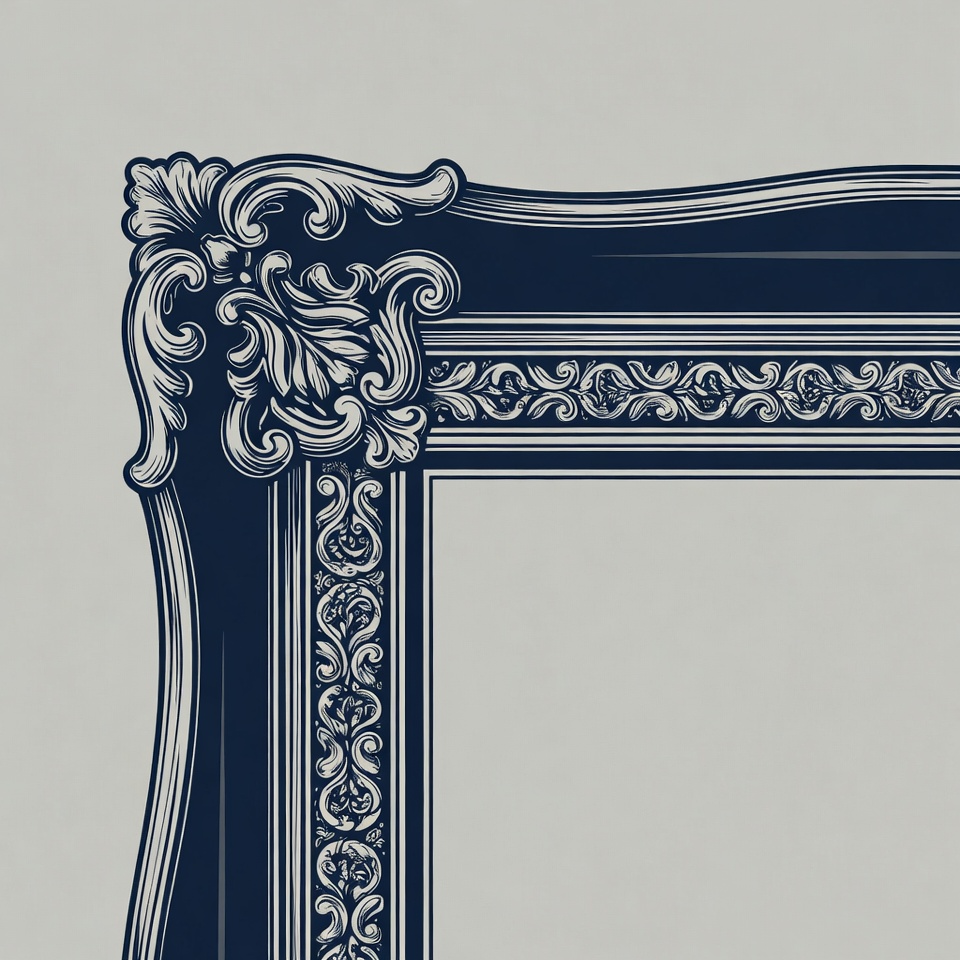 Decorative frame on gray background Decorative frame on gray background