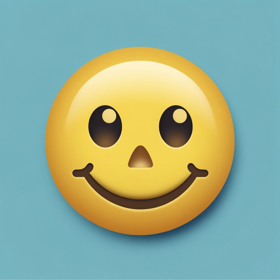 Smiley face icon on blue background Smiley face icon on blue background