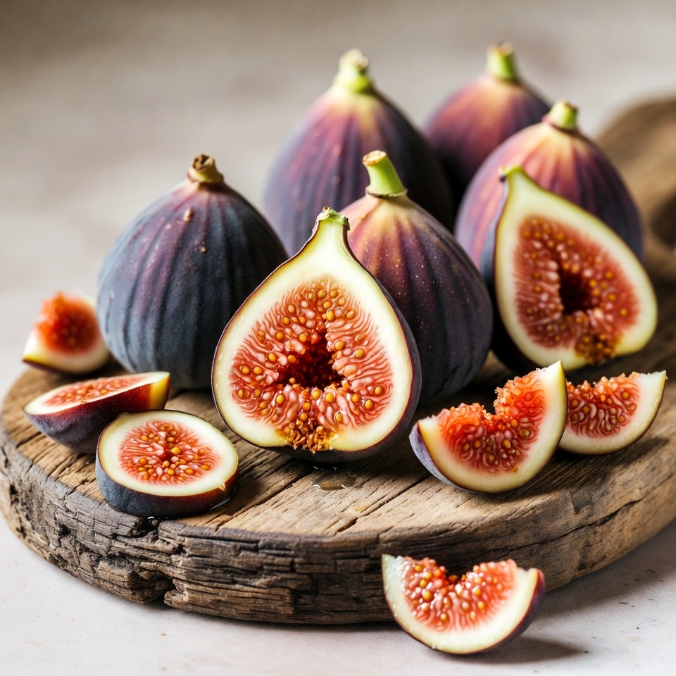 Fresh figs on a wooden board Fresh figs on a wooden board