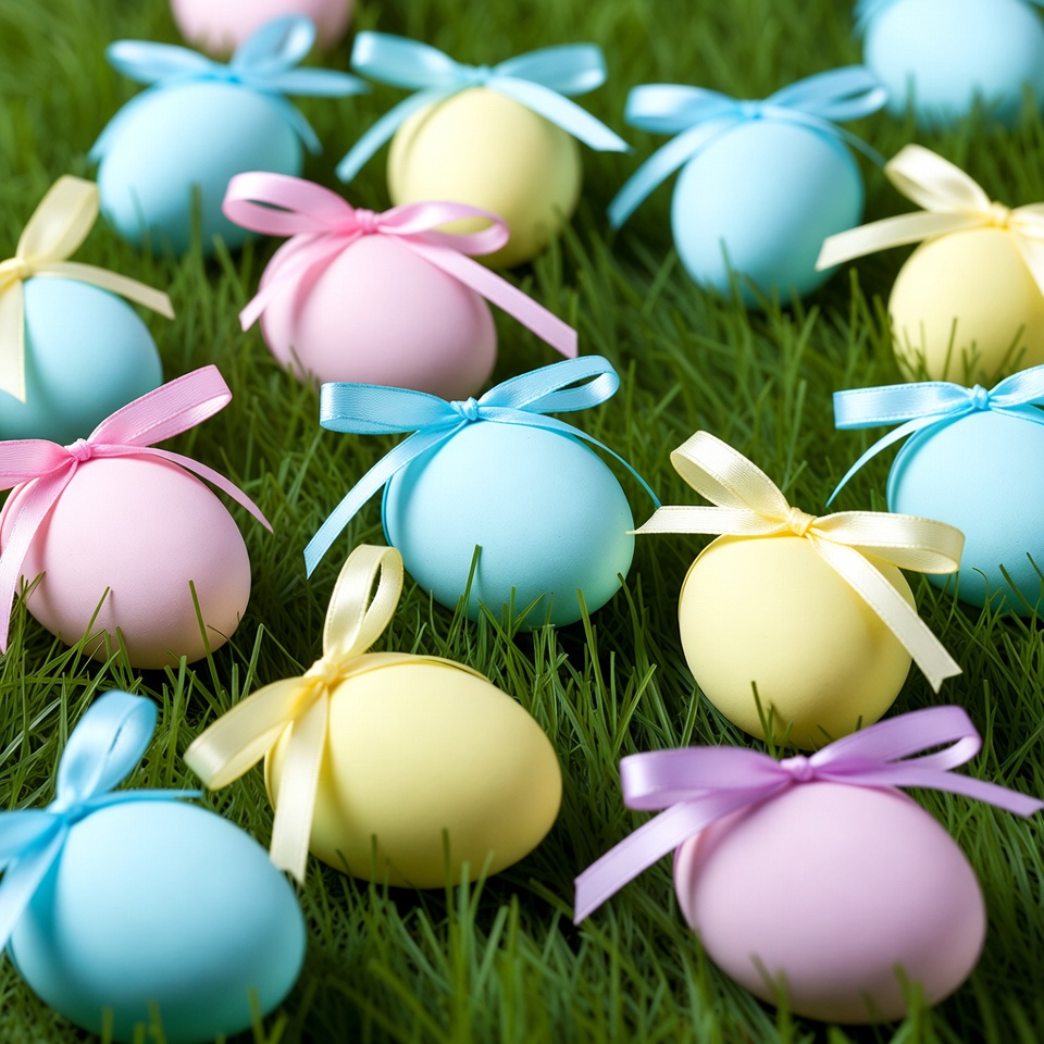 Colorful eggs on green grass Colorful eggs on green grass