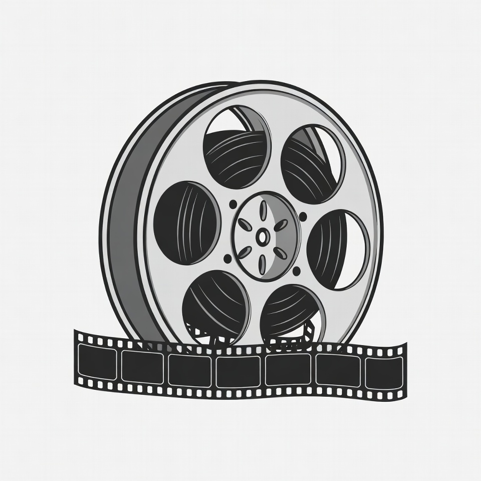 Film reel and film strip display Film reel and film strip display