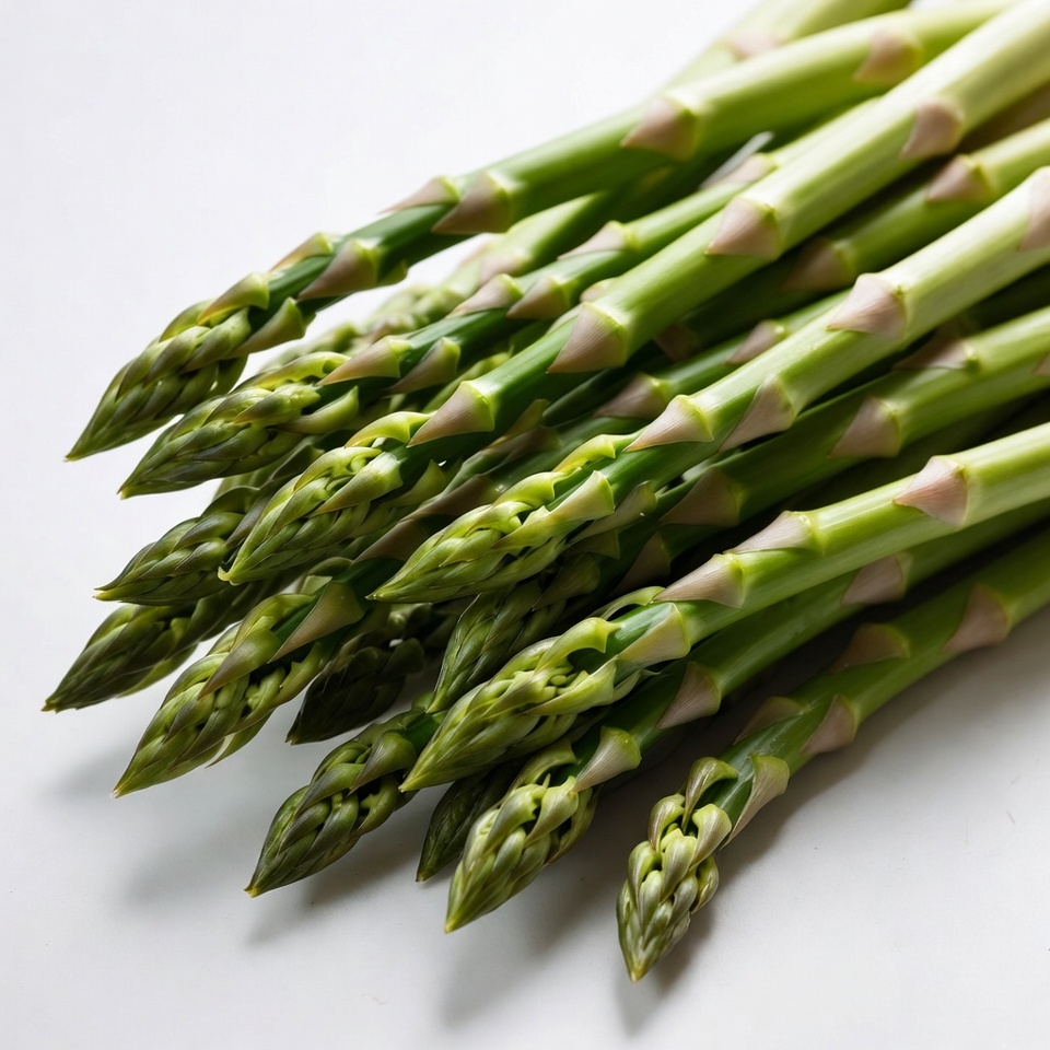 Fresh asparagus spears on white background Fresh asparagus spears on white background