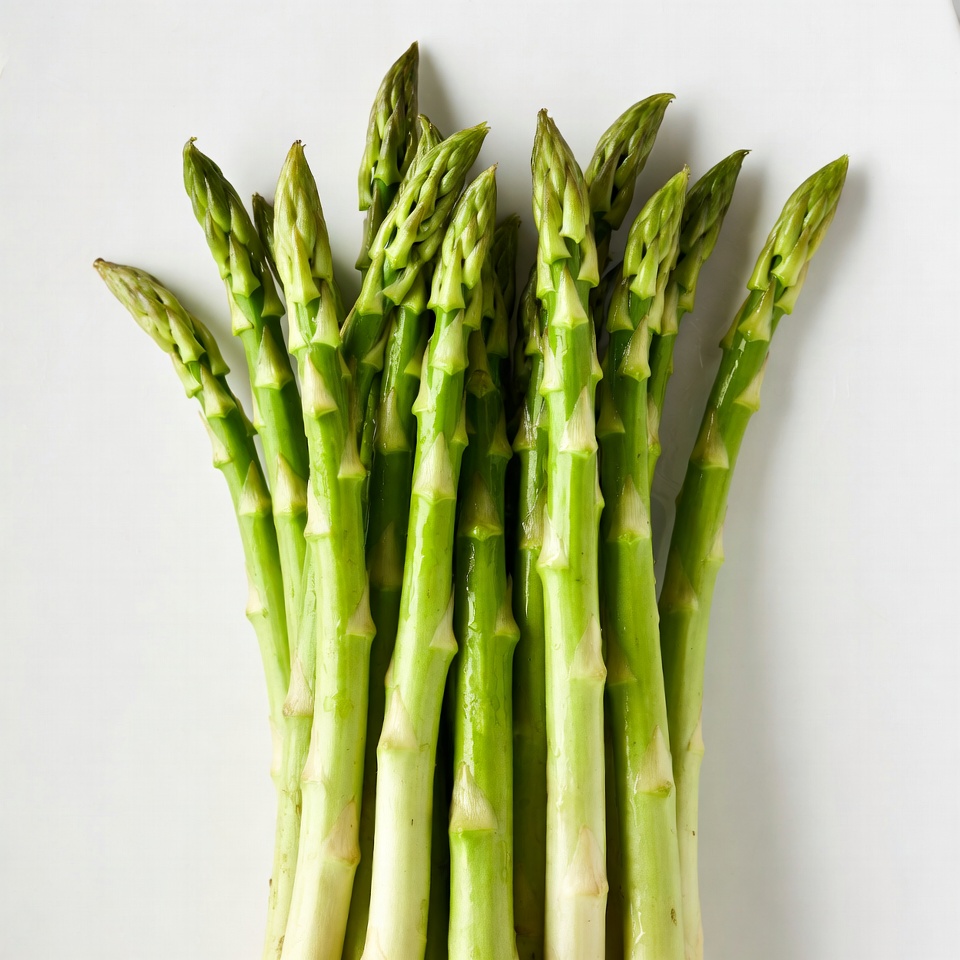 Fresh asparagus spears on white background Fresh asparagus spears on white background