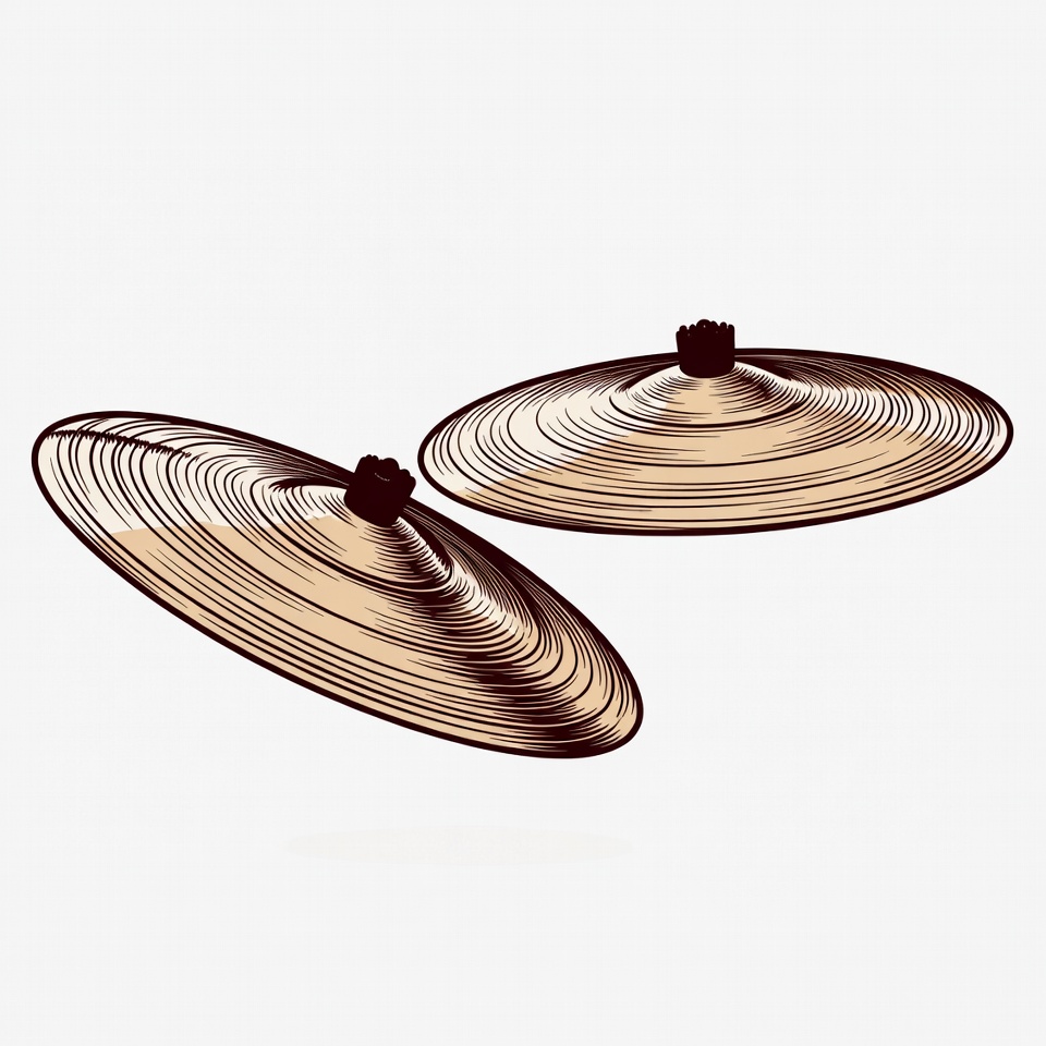 Pair of cymbals illustration Pair of cymbals illustration