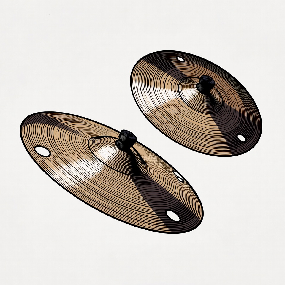 Pair of cymbals isolated Pair of cymbals isolated