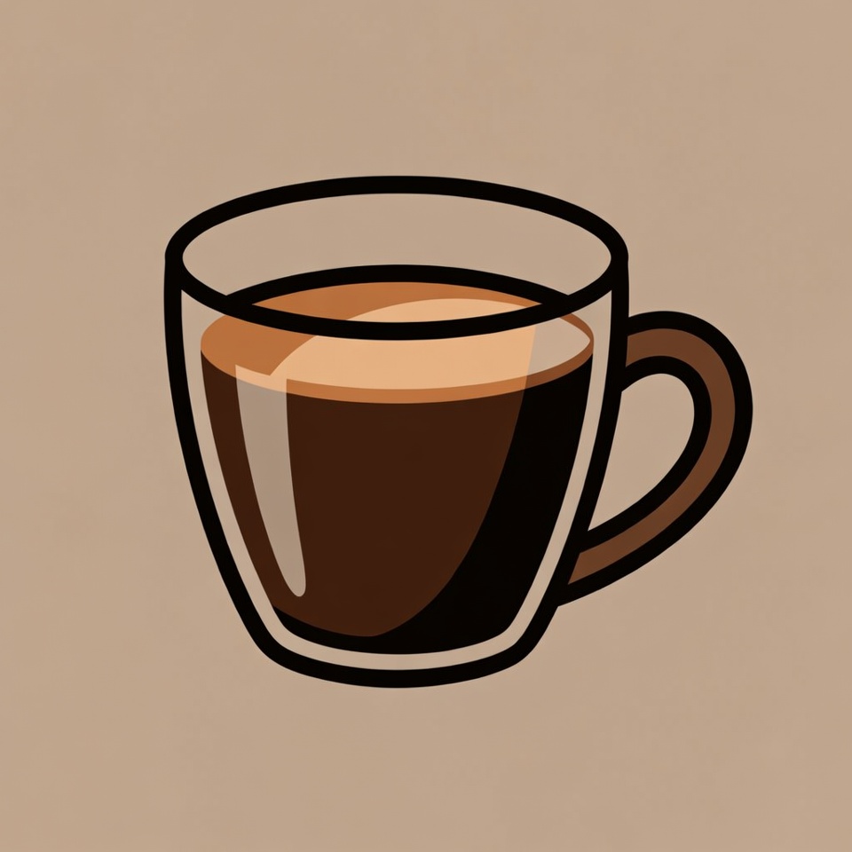 Glass mug of coffee Glass mug of coffee