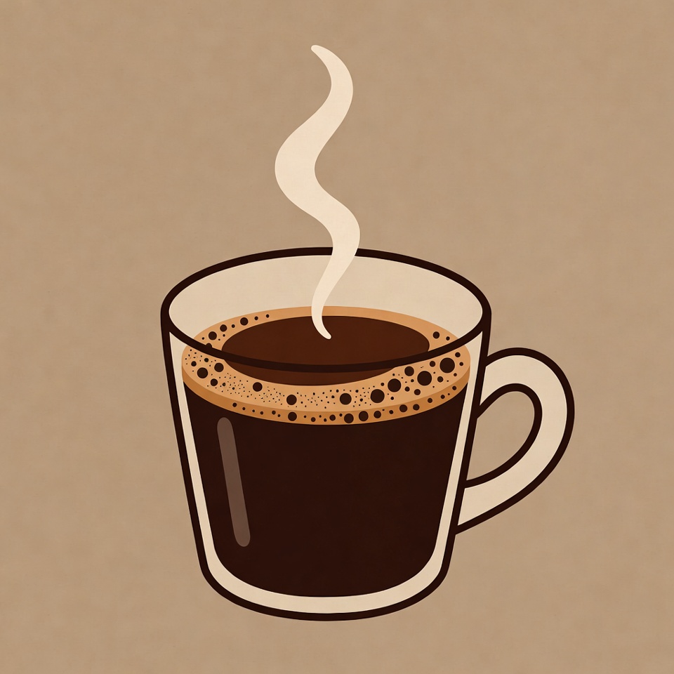 Steaming Hot Coffee Cup Illustration Steaming Hot Coffee Cup Illustration