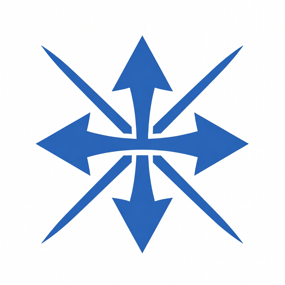 Blue Eight-Pointed Star Arrows Blue Eight-Pointed Star Arrows