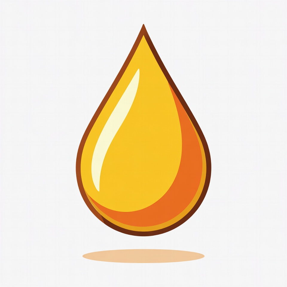 Golden Oil Drop Illustration Golden Oil Drop Illustration