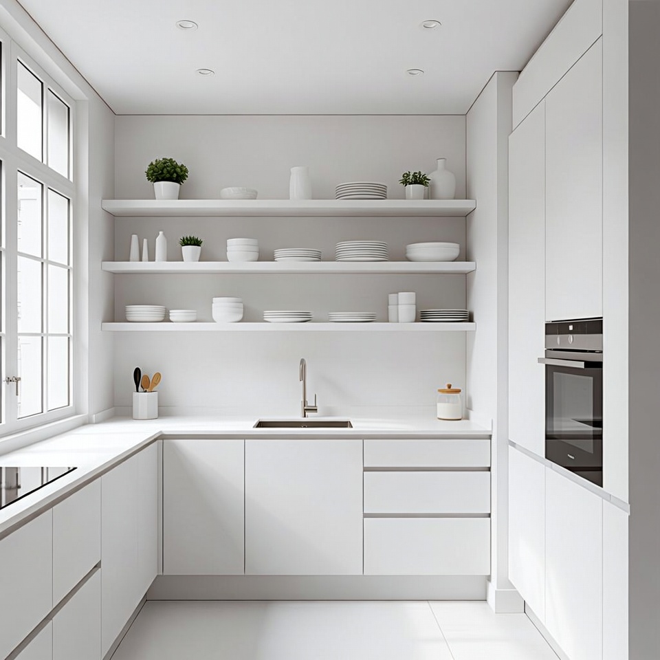Modern White Kitchen Interior Modern White Kitchen Interior