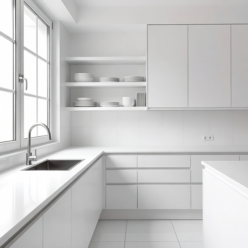 Modern White Kitchen Interior Modern White Kitchen Interior