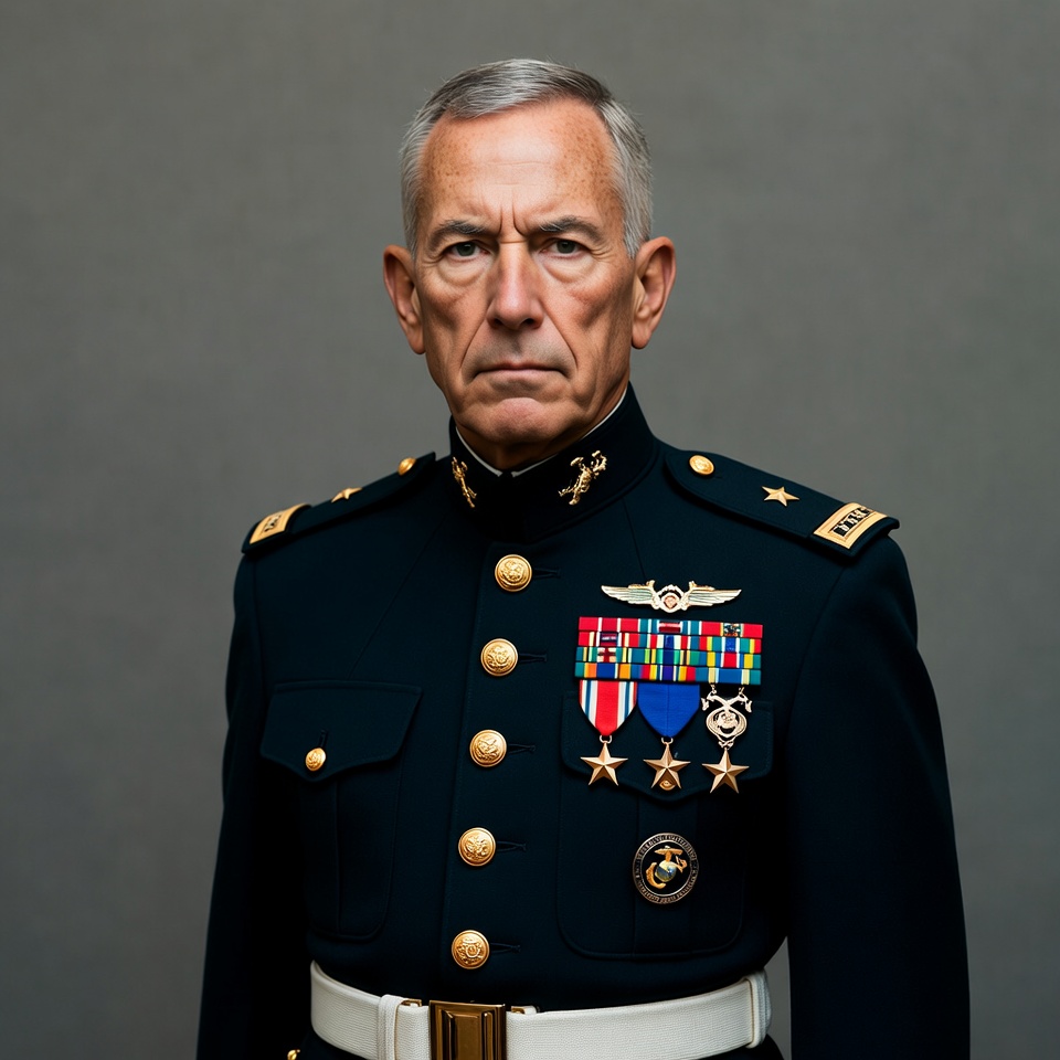 US Marine Corps General in Dress Uniform US Marine Corps General in Dress Uniform