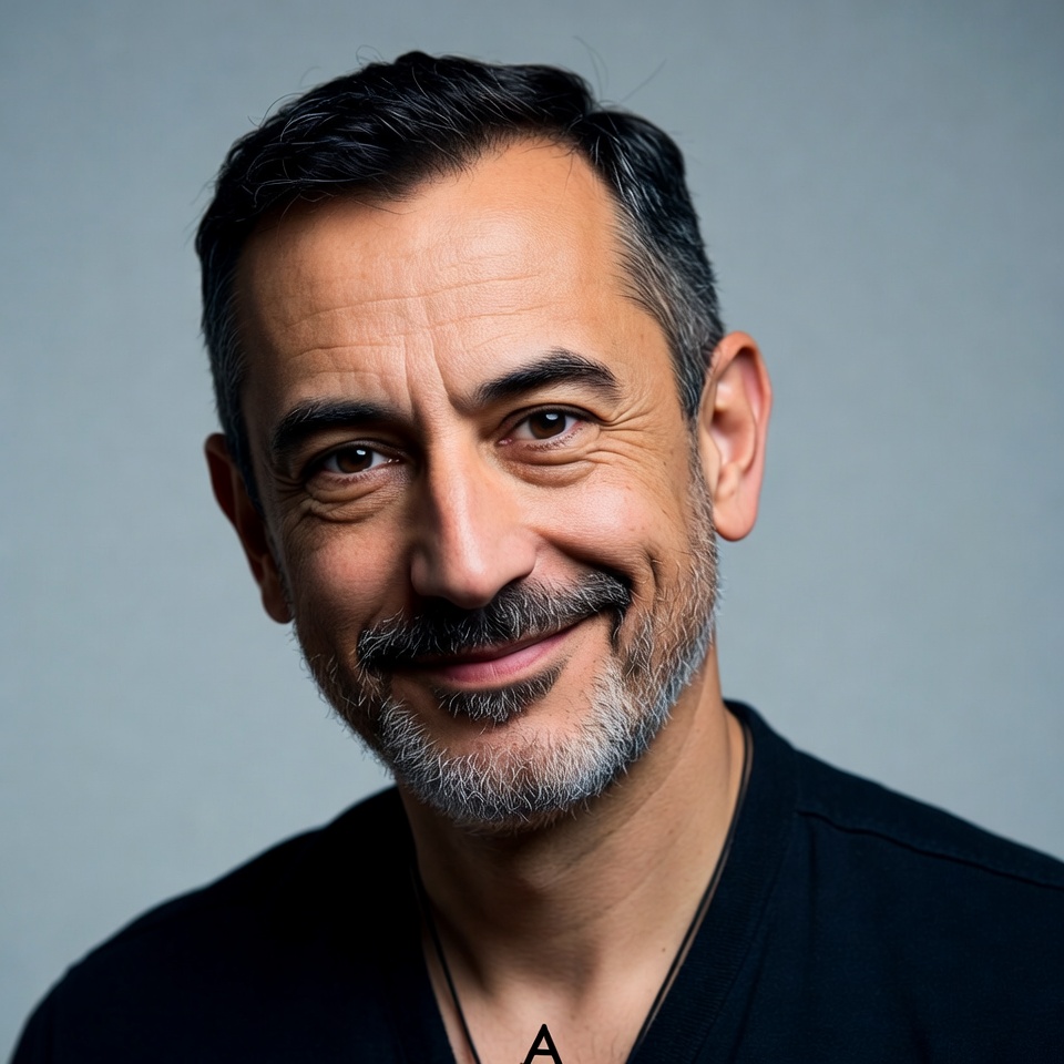 Middle-aged man smiling portrait Middle-aged man smiling portrait