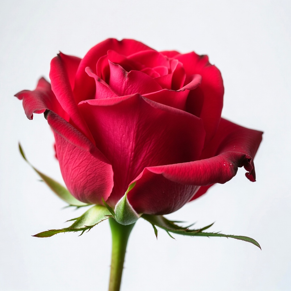 Red Rose on White Background Red Rose on White Background