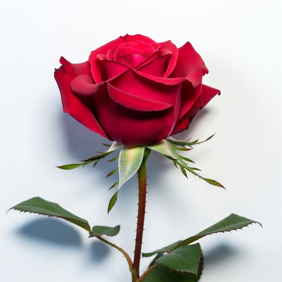 Red Rose on White Background Red Rose on White Background