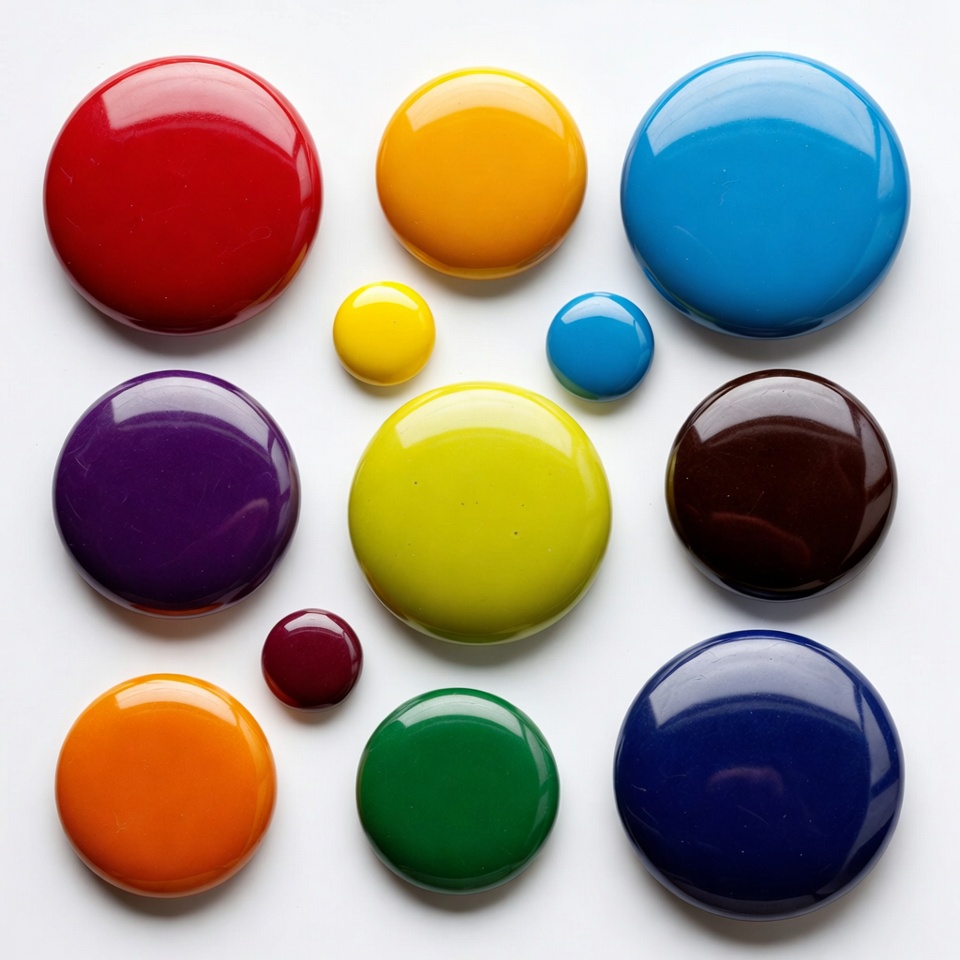 Colorful glossy buttons on white background Colorful glossy buttons on white background
