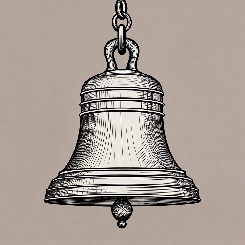 Hanging Church Bell Illustration Hanging Church Bell Illustration