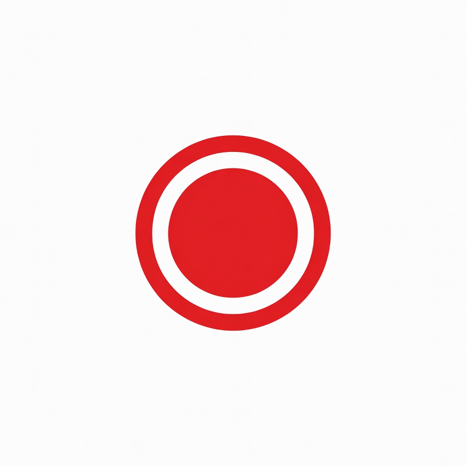 Red Circle with White Outline Red Circle with White Outline