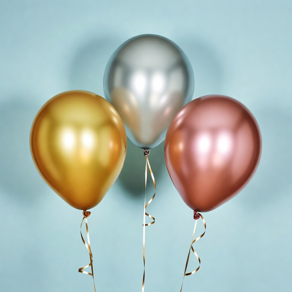 Gold Silver Rose Gold Balloons Gold Silver Rose Gold Balloons