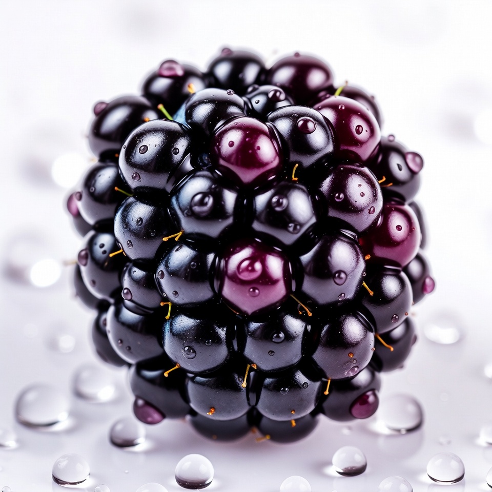 Fresh Blackberries with Water Droplets Fresh Blackberries with Water Droplets