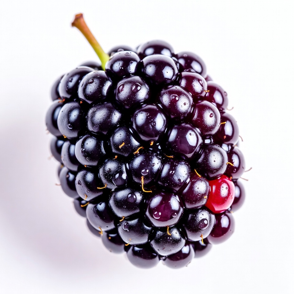 Fresh Blackberries with Red Berry Fresh Blackberries with Red Berry