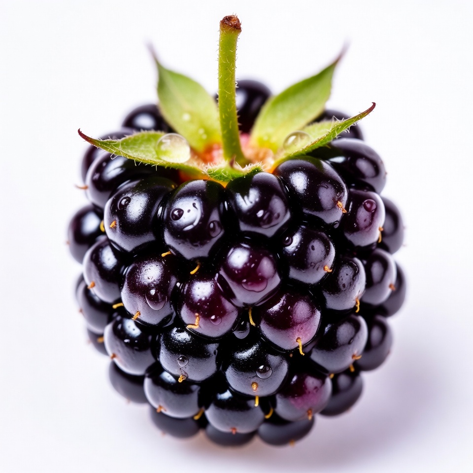 Fresh Blackberry with Dew Drops Fresh Blackberry with Dew Drops