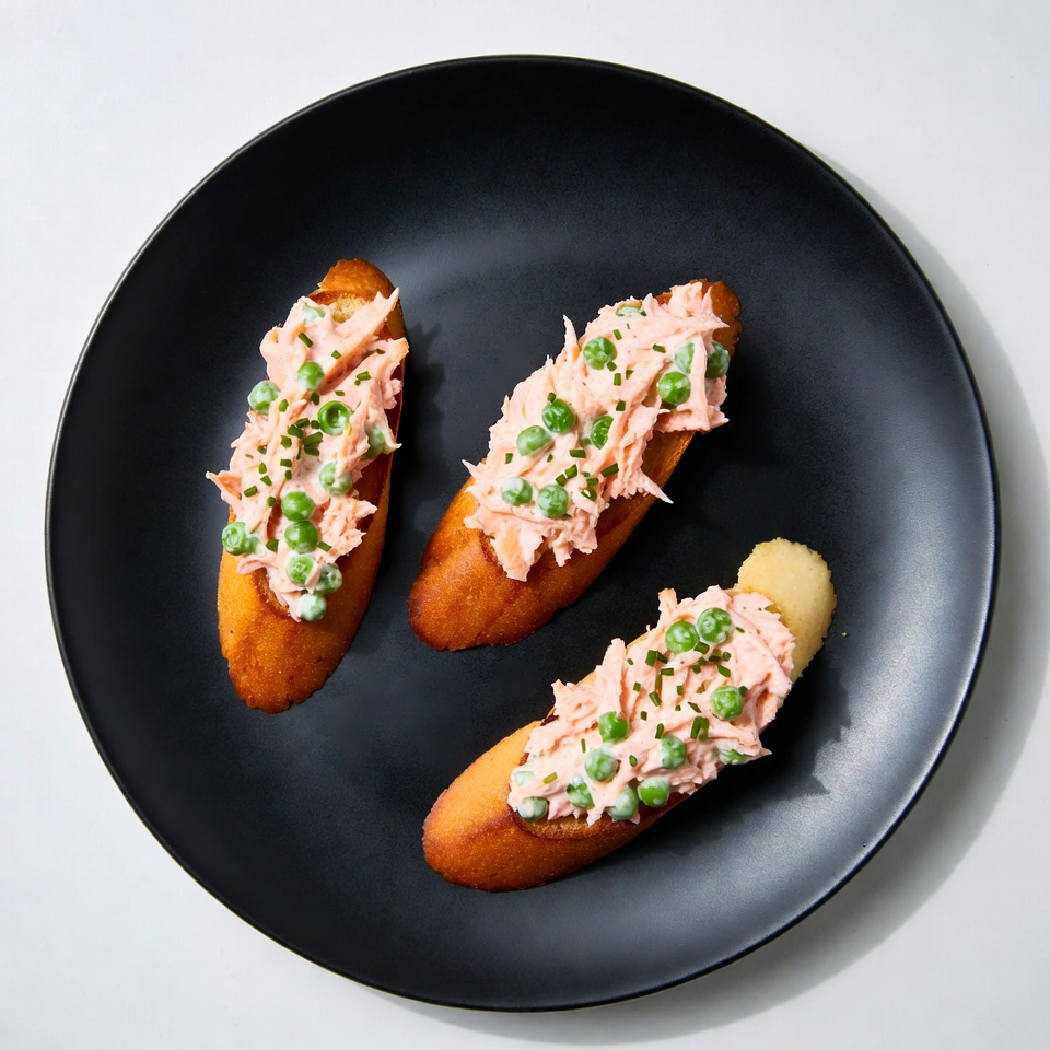 Salmon Salad on Brioche Toasts Salmon Salad on Brioche Toasts